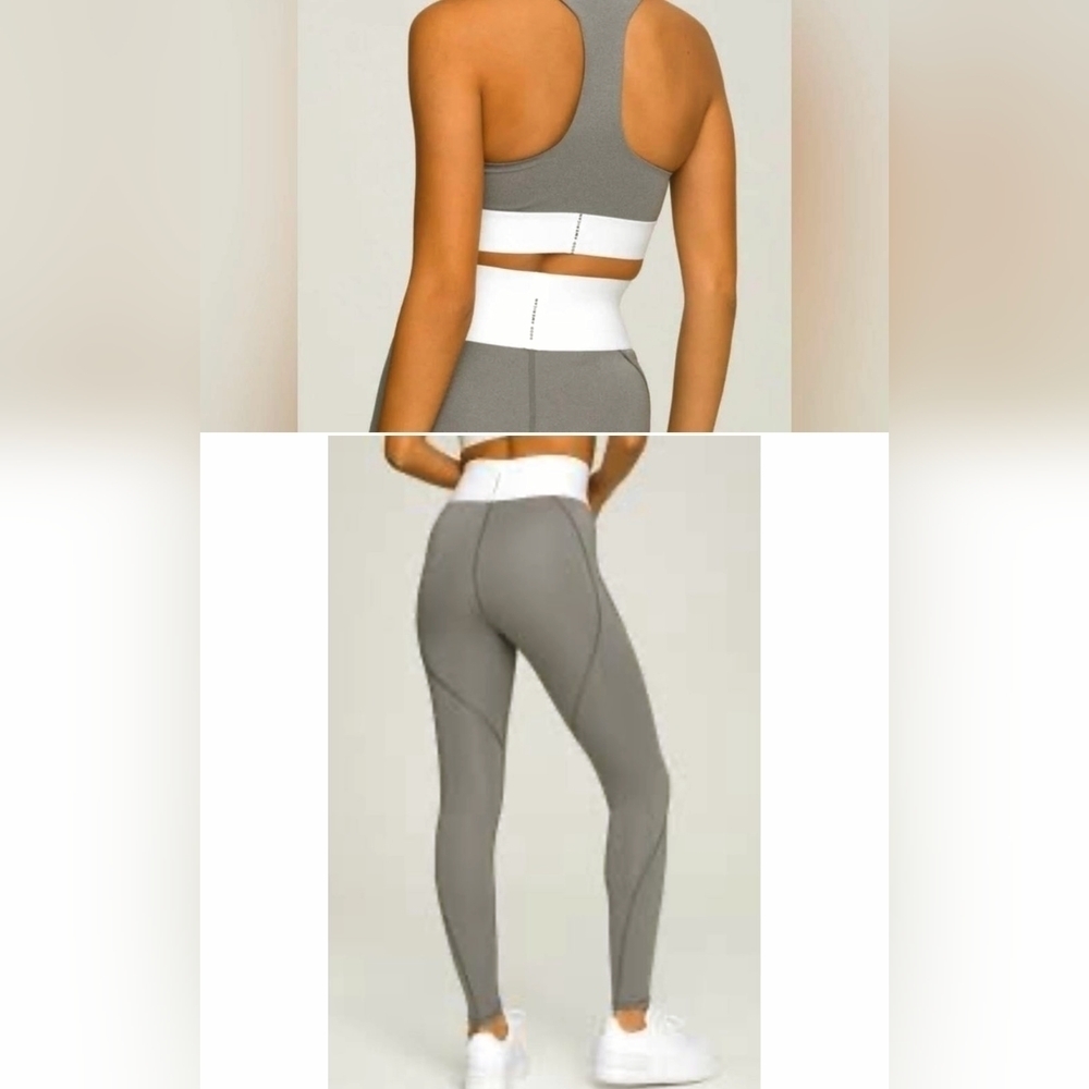 Good American workout set size 4 icon core legging and core racer bra nwt